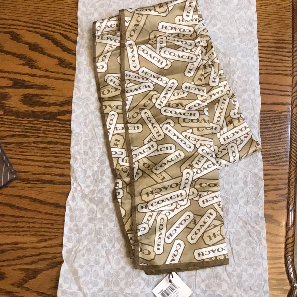 Coach 100% silk scarf COACH monogram